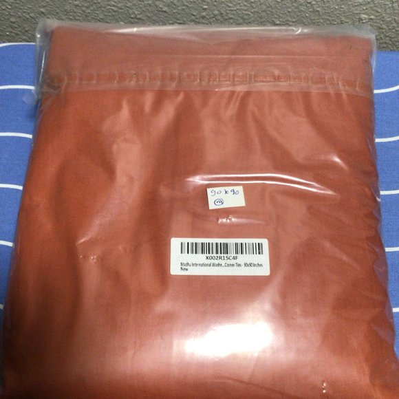 Bed Set 3 piece queen size duvet with pillowcases rust orange color 100% cotton - Picture 11 of 11